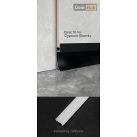 4cm Inset LED Skirting Board | FLL-A-8-A4-12 Recessed Baseboard with 12mm Channel | DoorHub UAE